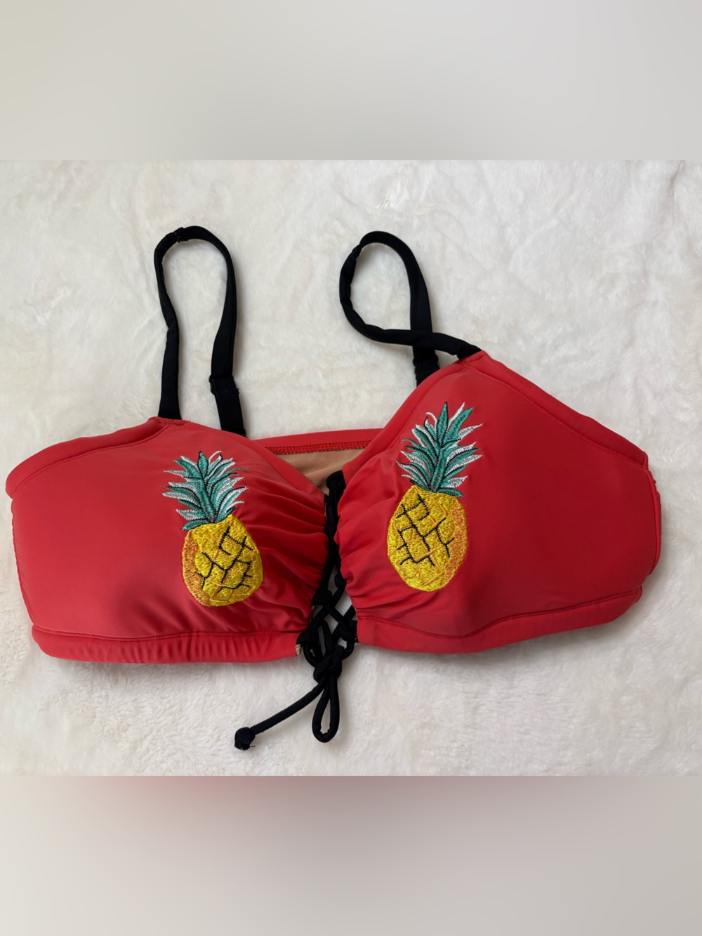 SWIM by Cacique 🌺 by Lane Bryant Pineapple Bikini Top Size 16 🌺 supportive